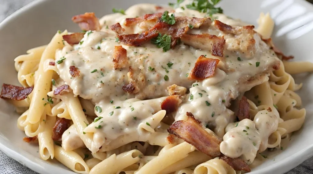 Boursin Cheese Chicken Bacon Pasta