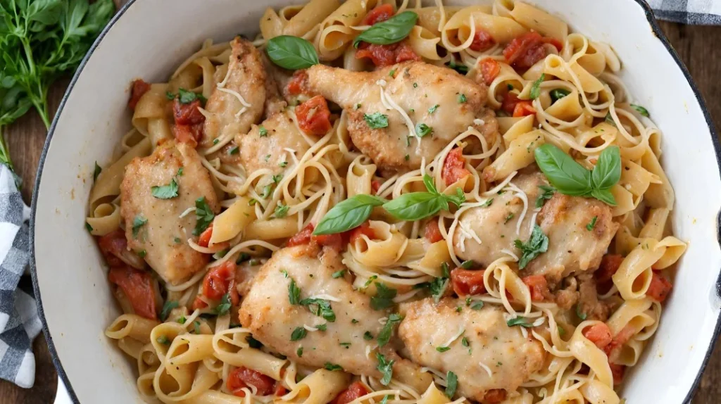 One Pot Italian Chicken And Pasta