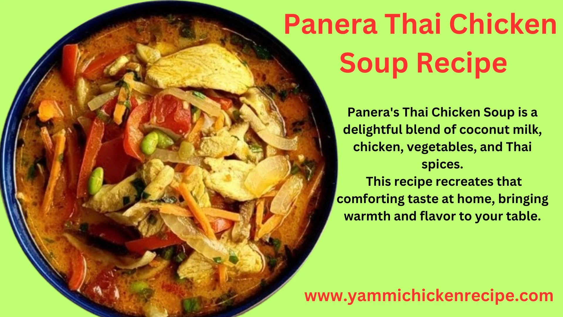Panera Thai Chicken Soup Recipe || Homemade