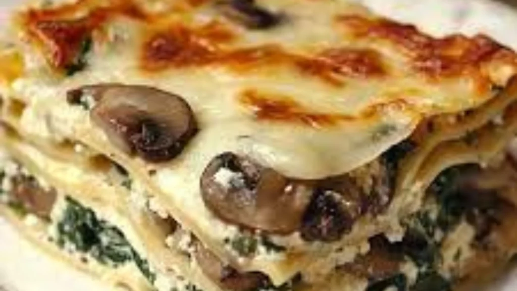Chicken Mushroom And Spinach Lasagna 
